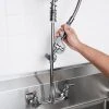 T&S Brass And Bronze Works T&S B-0133 EasyInstall Wall Mounted 34 1/2" High Pre-Rinse Faucet With Adjustable 8" Centers, 1.15 GPM Spray Valve, And 44" Hose