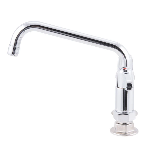 T&S Brass And Bronze Works Equip By T&S 5F-4DLX08 Deck Mount Swivel Base Mixing Faucet With 8 1/8" Swing Nozzle 4" Centers - ADA Compliant - Image 2