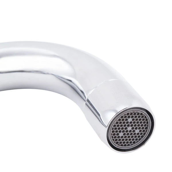 T&S Brass And Bronze Works Equip By T&S 5F-4DLX08 Deck Mount Swivel Base Mixing Faucet With 8 1/8" Swing Nozzle 4" Centers - ADA Compliant - Image 4