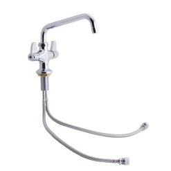 T&S Brass And Bronze Works Equip By T&S 5F-2SLX08 Deck Mount Single Hole Faucet With 8 1/8" Swing Nozzle And Lever Handles