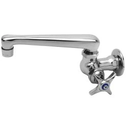 T&S Brass And Bronze Works T&S B-0216 Wall Mounted Single Hole Pantry Faucet With 6" Swing Nozzle, Eterna Cartridge, And 4-Arm Handle