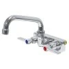 Advance Tabco K-125 6" Wall Mounted Swing Spout Swivel Faucet With 4" Centers And Lever Handles