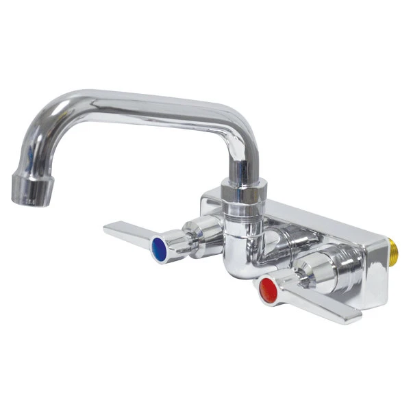 Advance Tabco K-125 6" Wall Mounted Swing Spout Swivel Faucet With 4" Centers And Lever Handles