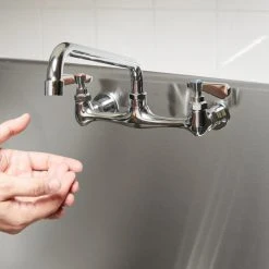 Assure Parts 12" Wall Mounted Swing Spout Swivel Faucet With 8" Centers