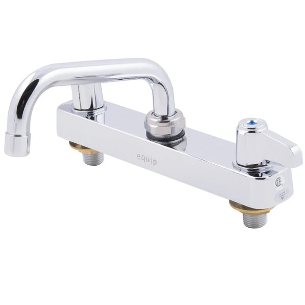 T&S Brass And Bronze Works Equip By T&S 5F-8CLX06 Deck Mounted Workboard Faucet With 6 1/8" Swing Spout, 8" Centers, 5.03 GPM Laminar Flow Device, Cerama Cartridges, And Lever Handles - Image 2