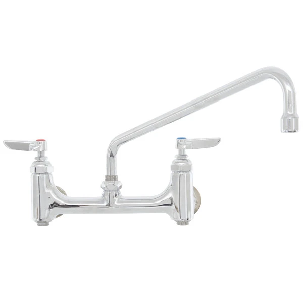 T&S Brass And Bronze Works T&S B-0231-BST Wall Mounted Pantry Faucet With 8" Adjustable Centers, 12" Swing Nozzle, Eterna Cartridges, And Built-in Stops - Image 3