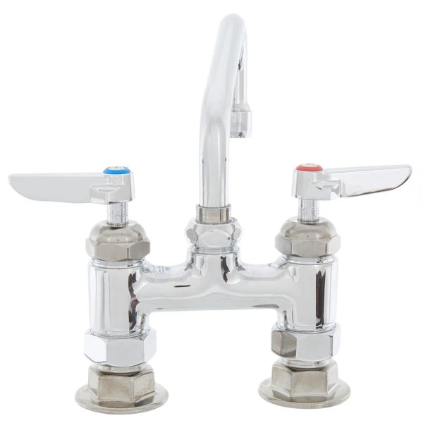 T&S Brass And Bronze Works T&S B-2283-CR Deck Mount Sink Faucet With 4" Adjustable Centers, 6" Swing Nozzle, And Cerama Cartridges - Image 4