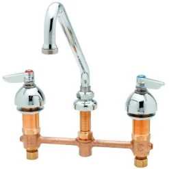 Advance Tabco K-133 Heavy-Duty Deck Mount Faucet With 8" Centers And 9" Swing Nozzle