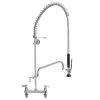 Fisher 34266 Deck Mounted 38" High Pre-Rinse Faucet With 8" Centers, 12" Add-On Faucet, And Wall Bracket