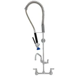 Fisher 34487 Backsplash Mounted Pre-Rinse Faucet With 8" Centers, 16" Add-On Faucet, And Wall Bracket
