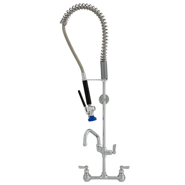 Fisher 34401 Wall Mounted Pre-Rinse Faucet With 8" Centers, 14" Add-On Faucet, And Wall Bracket