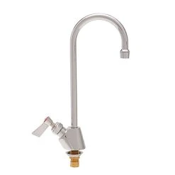 Fisher 1856 Deck Mounted Faucet With 3 1/2" Swivel Gooseneck Nozzle, 2.2 GPM Aerator, And Lever Handle