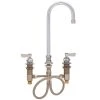 Fisher 1899 Deck Mounted Faucet With Widespread Deck, 5 1/2" Swivel Gooseneck Nozzle, 2.2 GPM Aerator, And Lever Handles