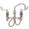 Fisher 45667 Deck Mounted Faucet With Widespread Deck, 10" Swing Nozzle, 2.2 GPM Aerator, And Wrist Handles