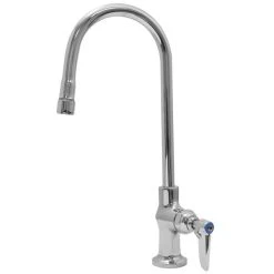 Advance Tabco K-48 Deck Mounted Single Hole Faucet With 8 1/2" Gooseneck Nozzle, 2 GPM Aerator, And Lever Handle