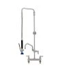 Fisher 25186 Deck Mounted Pre-Rinse Faucet With 8" Centers, Swivel Arm, 15" Hose, 10" Add-On Faucet, And Wall Bracket