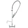 T&S Brass And Bronze Works T&S B-5120-12-BJ EasyInstall Deck Mounted Pre-Rinse Faucet With 8" Centers, 44" Hose, 12" Add-On Faucet, 1.07 GPM Spray Valve, And Eterna Cartridges