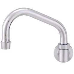 Fisher 46876 Backsplash Mounted Stainless Steel Faucet With 12" Swing Nozzle And 2.2 GPM Aerator