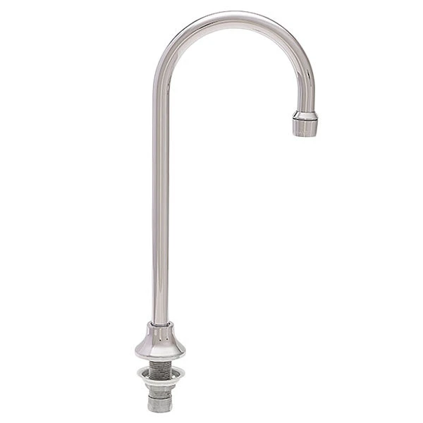 Fisher 45748 Deck Mounted Stainless Steel Faucet With 3 1/2" Swivel Gooseneck Nozzle And 2.2 GPM Aerator