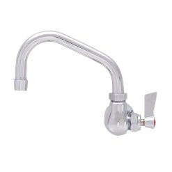 Fisher 67601 Wall Mounted Stainless Steel Faucet With 6" Swing Nozzle, 2.2 GPM Aerator, And Lever Handle