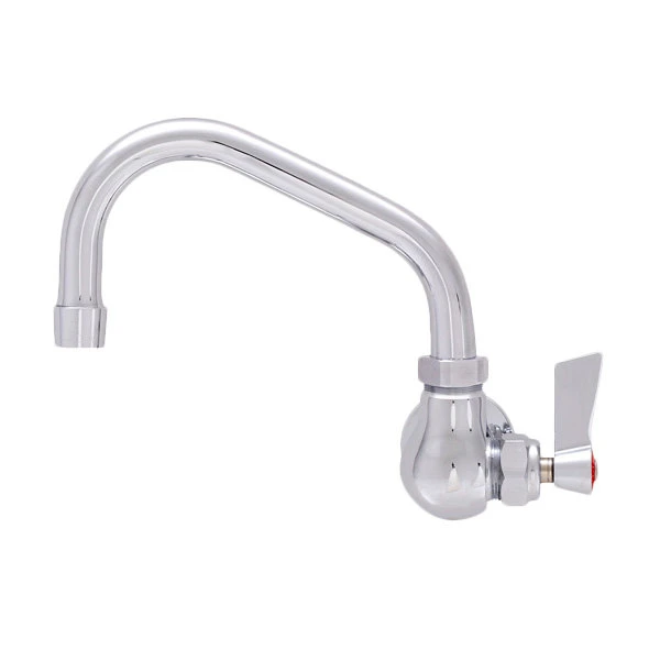Fisher 67644 Wall Mounted Stainless Steel Faucet With 12" Swing Nozzle, 2.2 GPM Aerator, And Lever Handle