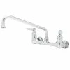 T&S Brass And Bronze Works Equip By T&S 5F-8WLB10 Wall Mounted Faucet With 8" Adjustable Centers, 10 1/8" Swing Spout, Laminar Flow Device, Cerama Cartridges, And Lever Handles