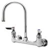 T&S Brass And Bronze Works T&S B-0331-VF035-EL Wall Mounted Pantry Faucet With 8" Centers, 5 3/4" Gooseneck Spout, .35 Non-Aerated Spray Device, Eterna Cartridges, And Lever Handles