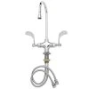 T&S Brass And Bronze Works T&S B-0300-VR4-WS Deck Mounted Pantry Faucet With 5 3/4" Gooseneck Nozzle, 1.5 GPM Aerator, Eterna Cartridges, And 4" Wrist Handles