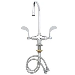 T&S Brass And Bronze Works T&S B-0300-VR4-WS Deck Mounted Pantry Faucet With 5 3/4" Gooseneck Nozzle, 1.5 GPM Aerator, Eterna Cartridges, And 4" Wrist Handles