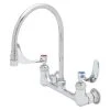 T&S Brass And Bronze Works T&S B-0331-CR4-L22 Wall Mounted Pantry Faucet With 8" Centers, 5 3/4" Gooseneck Spout, 2.2 GPM Laminar Flow Device, Cerama Cartridges, And Wrist Handles