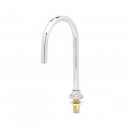 T&S Brass And Bronze Works T&S B-0520-F1-20 5 1/2" Deck Mounted Faucet With Swivel Gooseneck Nozzle, 2 GPM Flow Control Tower, And Plain End
