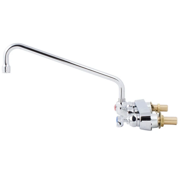T&S Brass And Bronze Works T&S B-1128-XS-F12 Wall Mounted Workboard Faucet With 8" Centers, 12" Swing Spout, 1.2 GPM Aerator, Eterna Cartridges, And Lever Handles - Image 4