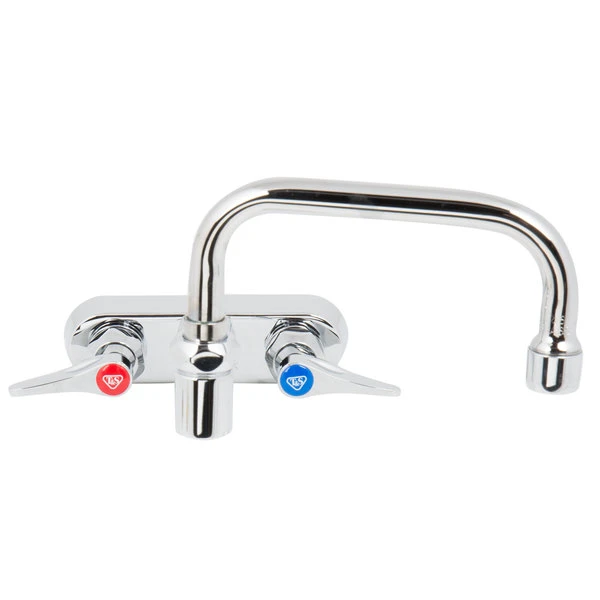 T&S Brass And Bronze Works T&S B-1136-CR Wall Mounted Workboard Faucet With 4" Centers, 18" Double-Jointed Swing Spout, 2.2 GPM Aerator, Cerama Cartridges, And Lever Handles - Image 3