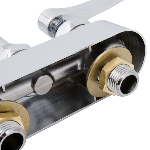 T&S Brass And Bronze Works T&S B-1140-WH4 Deck Mounted Workboard Faucet With 3 1/2" Centers, 5 3/4" Gooseneck Spout, 2.2 GPM Aerator, Eterna Cartridges And Wrist Handles - Image 6