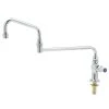 T&S Brass And Bronze Works T&S B-0255-18DJX-CR Deck Mounted Single Hole Faucet With 18" Double-Jointed Swing Spout, Stream Regulator Outlet, Cerama Cartridges, And Lever Handle