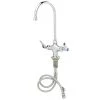 T&S Brass And Bronze Works T&S B-0301-01QT-WS Deck Mounted Pantry Faucet With 5 3/4" Swivel Gooseneck Nozzle, 1.5 GPM Aerator, Eterna Cartridges, And Lever Handles