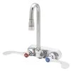 T&S Brass And Bronze Works T&S B-2459 Wall Mount Workboard Faucet With 4" Centers, 3 1/16" Swivel Gooseneck Nozzle, 1.0 GPM Aerator, And 4" Wrist Handles