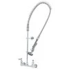T&S Brass And Bronze Works T&S B-0133-CR-B-SWV EasyInstall Wall Mounted Pre-Rinse Faucet With 8" Centers, 1.15 GPM Spray Valve, Cerama Cartridges, And Lever Handles