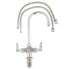 T&S Brass And Bronze Works T&S B-0300-CR Deck Mounted Single Hole Pantry Faucet With Flex Inlets, 5 1/2" Rigid Gooseneck Nozzle, And Cerama Cartridges