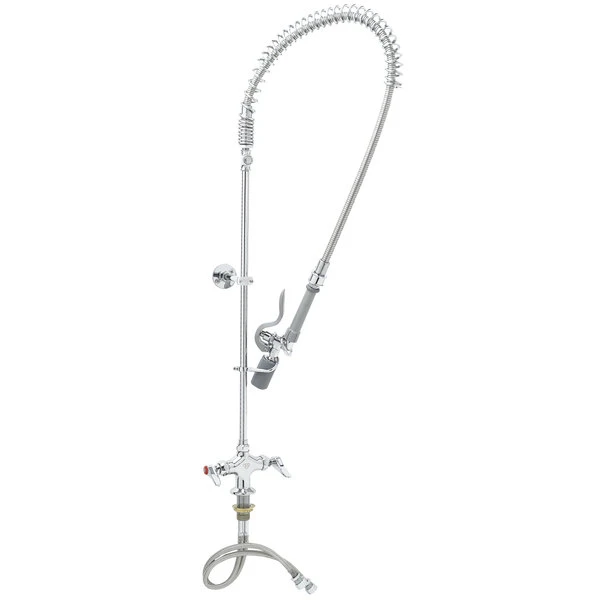 T&S Brass And Bronze Works T&S B-0113-BJ-SWV-T EasyInstall Deck Mounted Pre-Rinse Faucet With Single Base, 1.07 GPM Spray Valve, Eterna Cartridges, And Lever Handles - Image 2