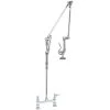 T&S Brass And Bronze Works T&S B-0124 Deck Mounted 41" High Pre-Rinse Faucet With Adjustable 8" Centers, And Roto-Flex Support