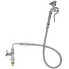 T&S Brass And Bronze Works T&S B-0205-44H-VB Deck Mounted Pre-Rinse Faucet With Single Inlet, Angled Spray Valve, 44" Hose, 90 Degree Swivel Adapter, Vacuum Breaker, And Wall Hook