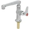 T&S Brass And Bronze Works T&S B-0208-CR-HW Single Deck Mount Temperature Faucet With 6" Swing Cast Spout, Cerama Cartridge, And Red Hot Water Index