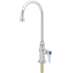T&S Brass And Bronze Works T&S B-0305-VR Vandal Resistant Single Hole Deck Mount Temperature Faucet With Single Supply, 5 9/16" Gooseneck Spout, And Eterna Cartridges