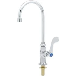 T&S Brass And Bronze Works T&S B-0305-VR4-WS Deck Mounted Pantry Faucet With 5 3/4" Gooseneck Spout, 1.5 GPM Aerator, Eterna Cartridge, And Wrist Handle