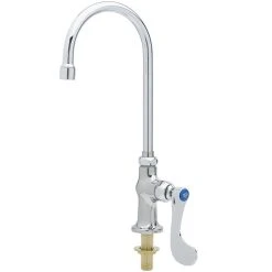 T&S Brass And Bronze Works T&S B-0308-04 Deck Mount Pantry Faucet With Single Supply, 5 3/4" Gooseneck Spout, Eterna Cartridge, And 4" Wrist Action Handle
