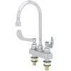T&S Brass And Bronze Works T&S B-1141-XSCR4V05 Deck Mounted Workboard Faucet With 4" Centers, 5 3/4" Gooseneck Spout, 0.5 GPM Aerator, Cerama Cartridges, And Wrist Action Handles