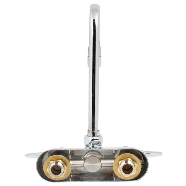 T&S Brass And Bronze Works T&S B-1115-132XN5CR Wall Mounted Workboard Faucet With 2 7/8" Gooseneck Spout, 4" Centers, .5 GPM Non-Aerated Spray Device, Cerama Cartridges, And Lever Handles - Image 4