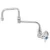 T&S Brass And Bronze Works T&S B-0262 Wall Mounted Faucet With 12" Double-Jointed Swing Spout, 4.16 GPM Stream Regulator, And 4-Arm Handle