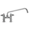 T&S Brass And Bronze Works Equip By T&S 5F-4DLS10A Deck Mounted Faucet With 4" Centers, 10 1/8" Swing Spout, 2.2 GPM Aerator, And Lever Handles